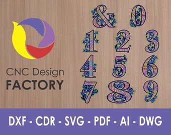 Download Mandala Numbers Svg Etsy