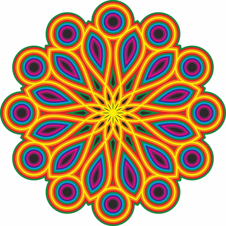 MultiLayer Mandala DXF Laser Cut; Abstract Wall Art Mandala Square; Pattern for draw or cut with CNC router; Dxf,Cdr,Pdf,Svg 9 Model 63WE