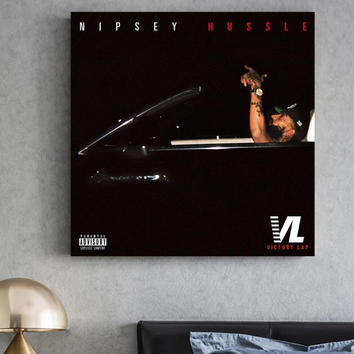 Nipsey hussle victory lap album cover poster Canvas Etsy
