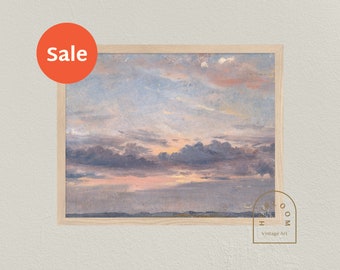Cloud Study #03 - Sky Painting Printable Vintage Art - Etsy