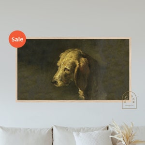 Ashby the Dog for Frame TV - Vintage Animal Portrait Scruffy Dog Vintage Pet Oil Painting Art Samsung Frame TV