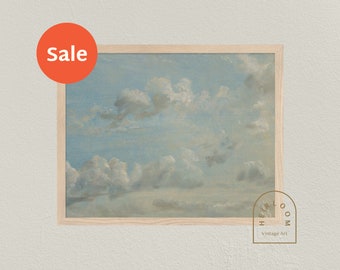 Cloud Study #03 - Sky Painting Printable Vintage Art - Etsy