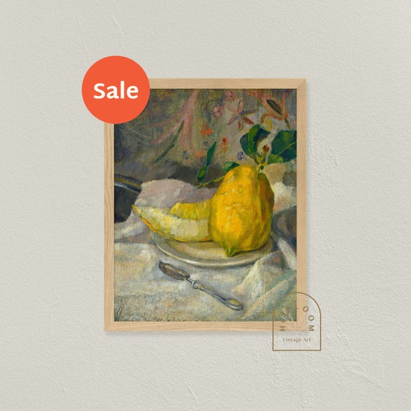 Melons - Fruit Still Life Painting Printable Vintage Art