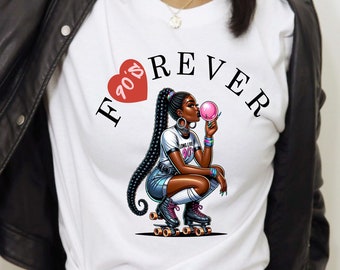 Unisex Forever 90's T-Shirt, Retro Vintage Style Tee, Nostalgic Women's Shirt, Classic Tshirt Jersey Short Sleeve Tee