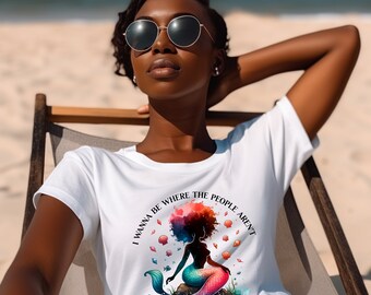 Unisex t-shirt med kort ärm, "Jag vill vara där människorna inte är", introvert t-shirt, grafisk t-shirt, rolig gåva, sarkastisk t-shirt