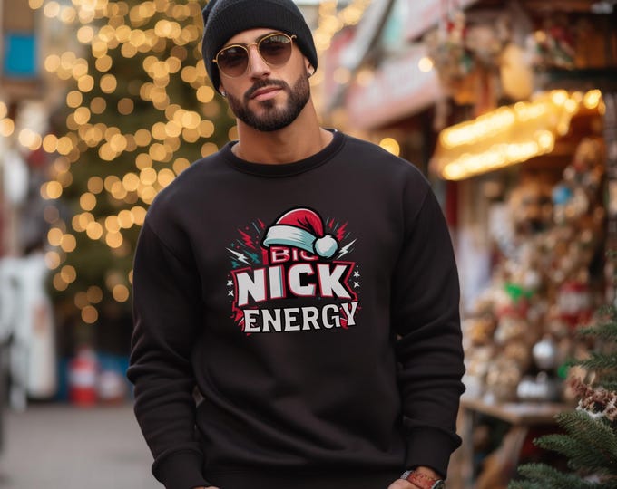 Featured listing image: Big Nick Energy Sweatshirt | Santa Hat Christmas Graphic