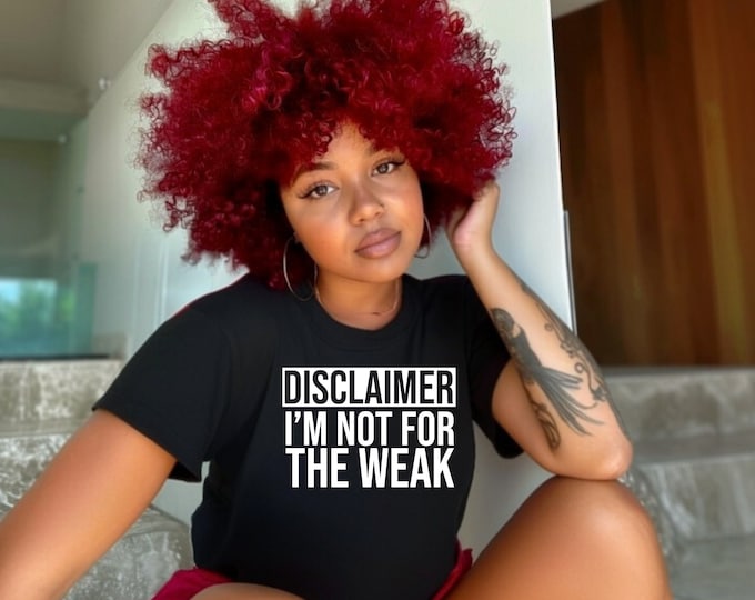 Featured listing image: Unisex Disclaimer "I'm not for the weak" Jersey Short Sleeve Tee