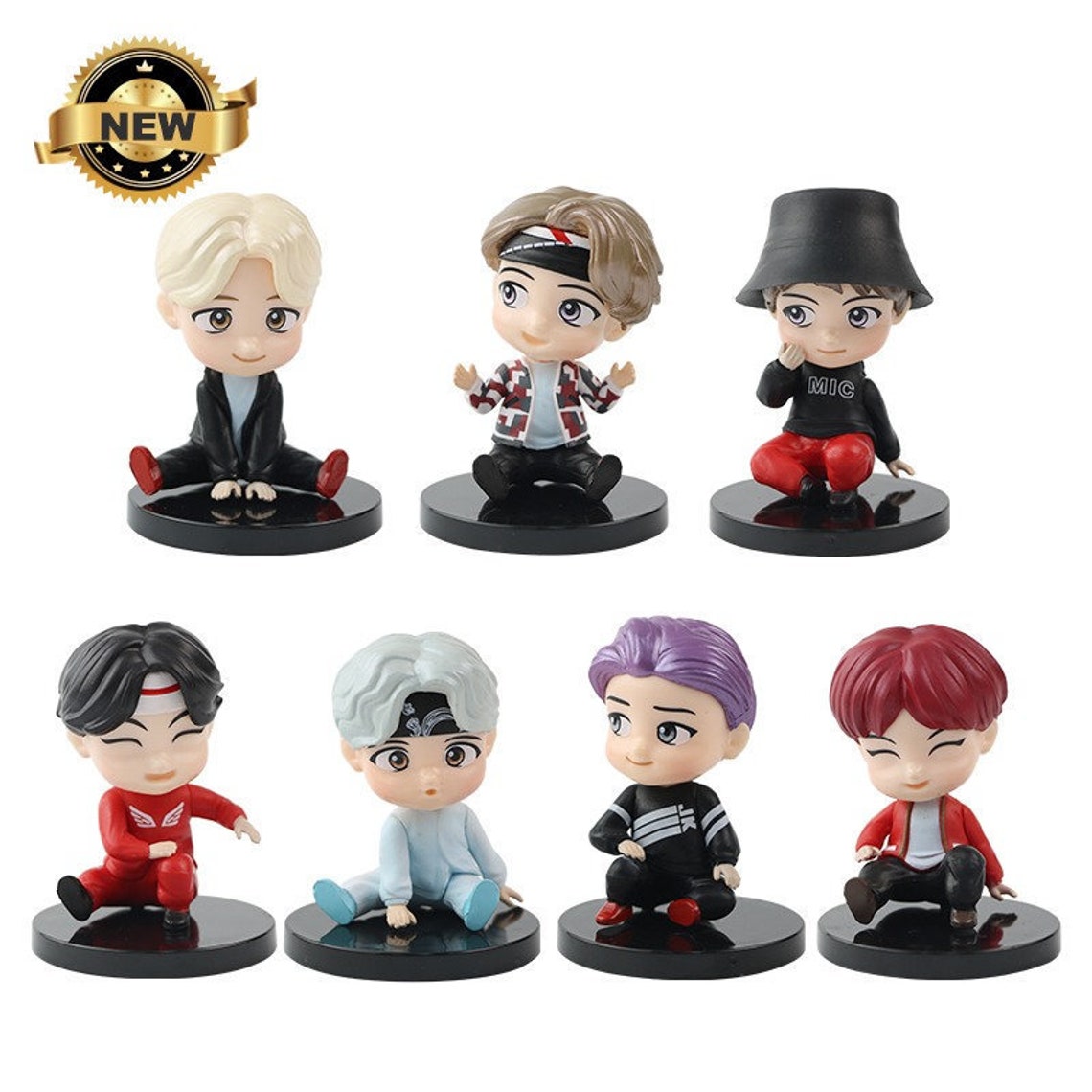 BTS Mini TinyTAN Figurine Toys SET Etsy