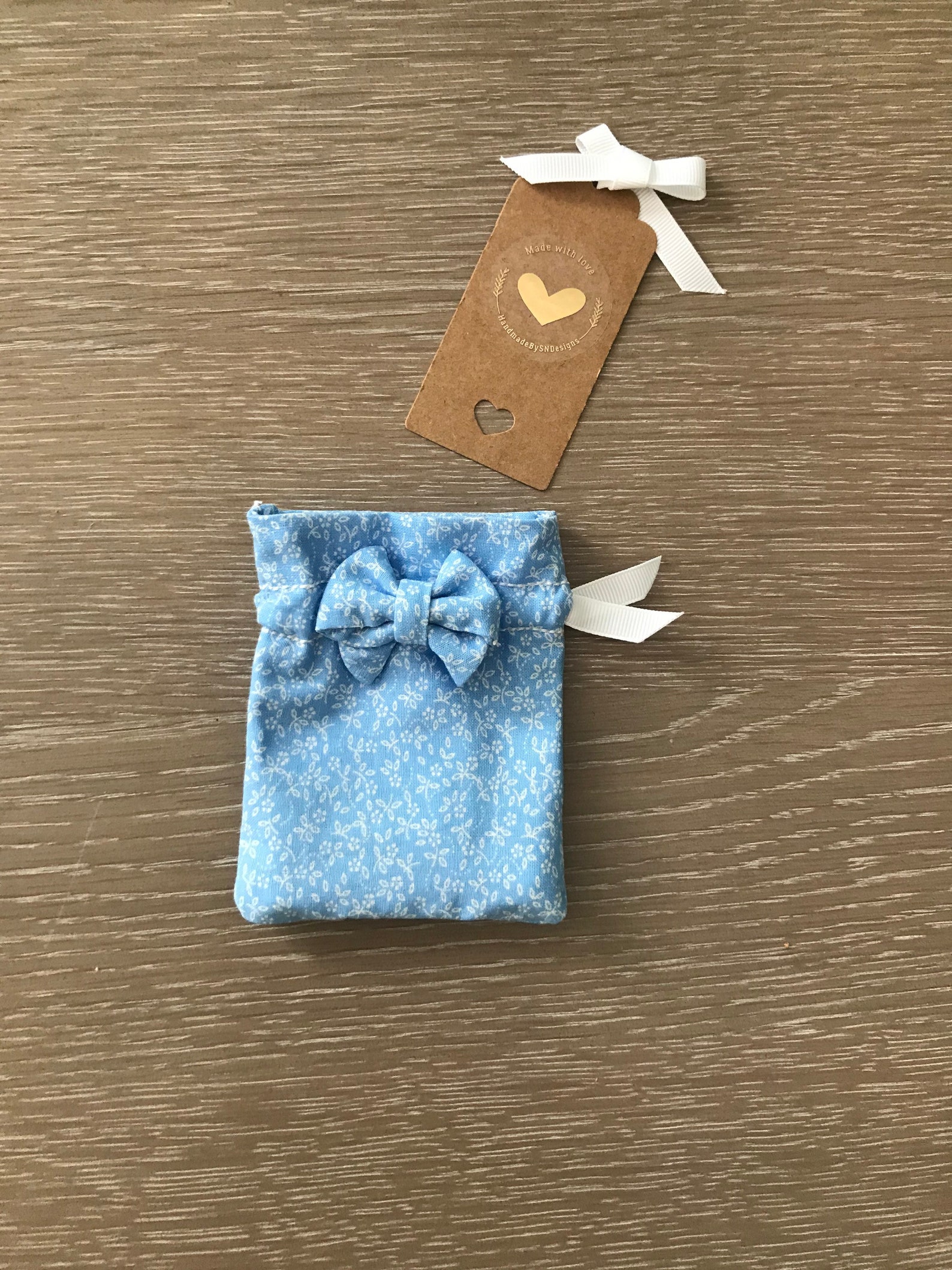 Bow detail gift bags in floral & polka dot prints mini bow Etsy