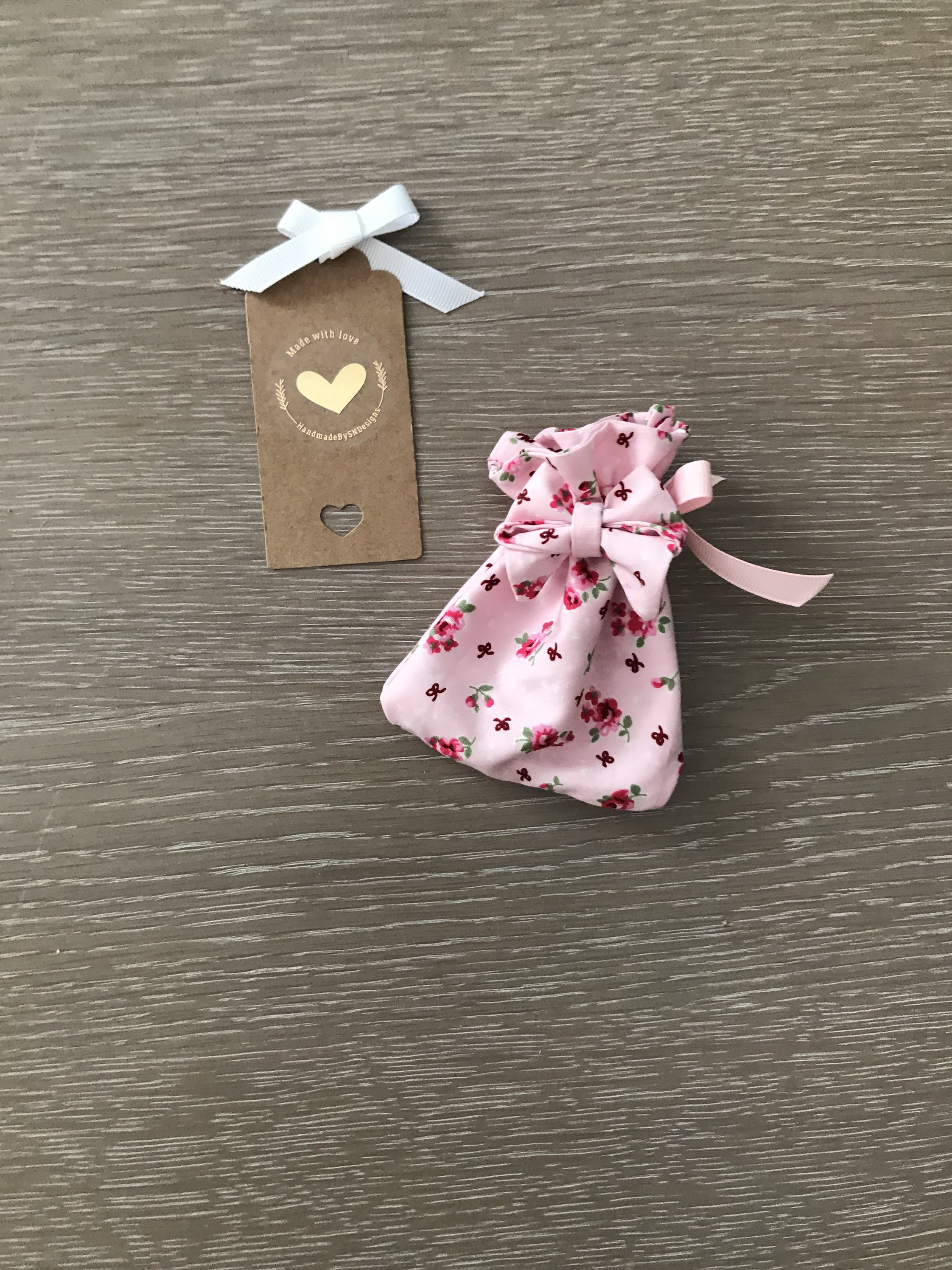 Bow detail gift bags in floral & polka dot prints mini bow Etsy
