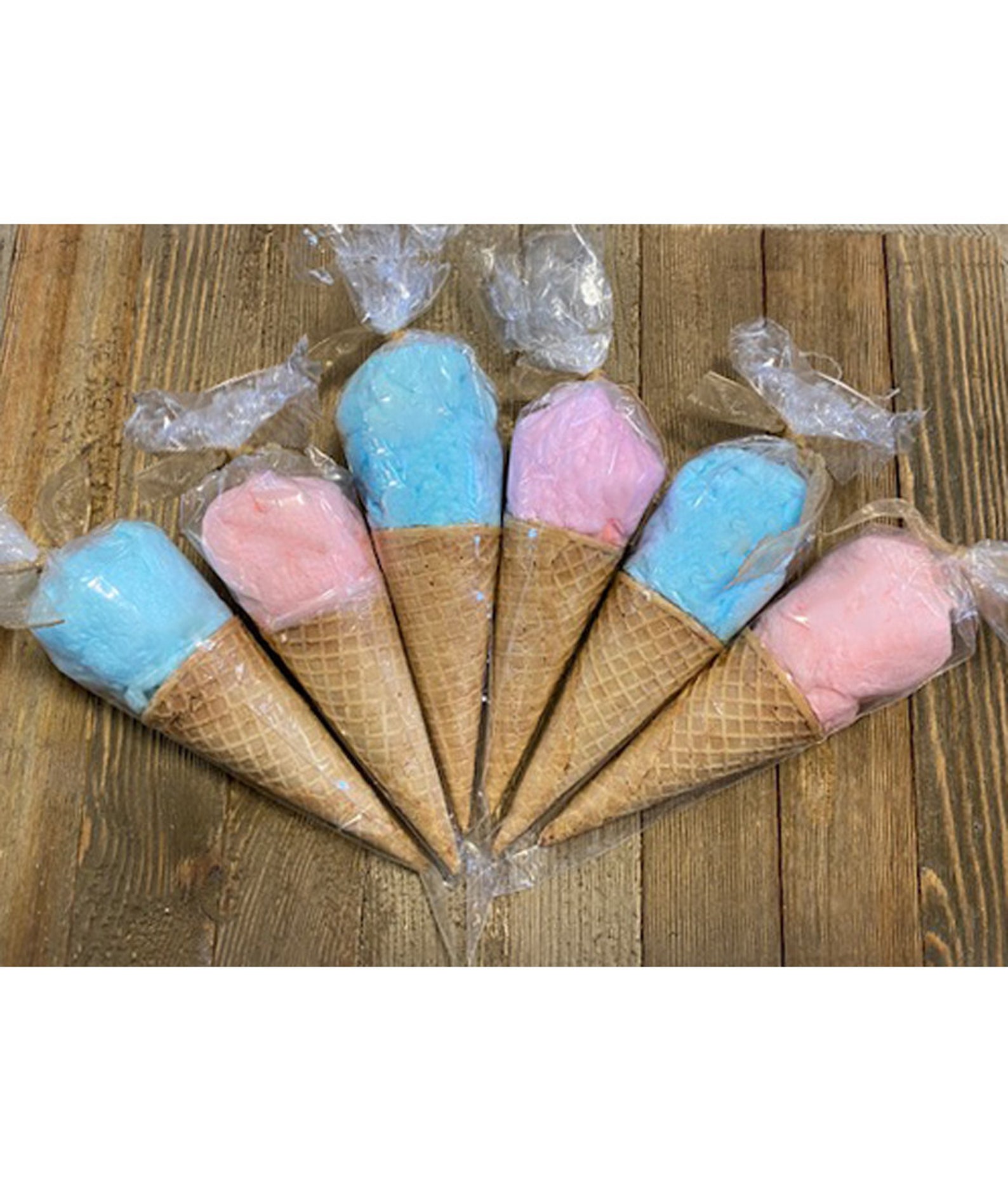 Cotton Candy Ice Cream Cone Party Favors 6 Cotton Candy Sugar Etsy