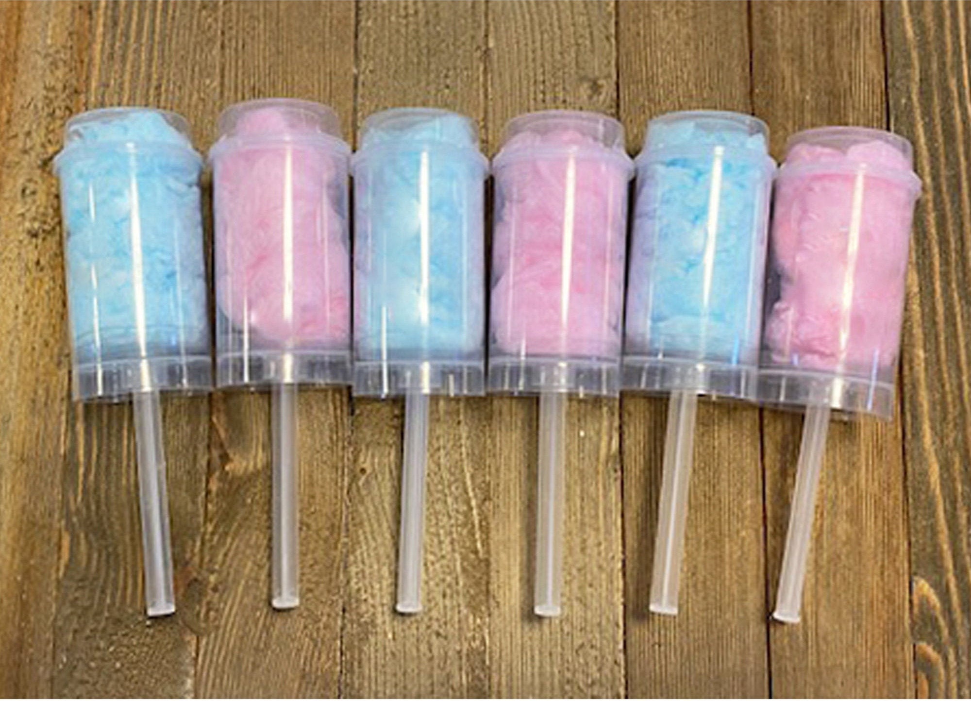 Cotton Candy Push Pop Party Favors 6 Cotton Candy Push Pops Etsy