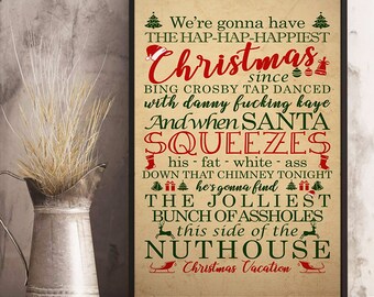 National Lampoon&#39;s Christmas Vacation Poster We&#39;re Gonna Have Hap Hap Happiest Christmas Poster Bedroom Home Living Decor Christmas Gift