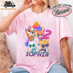 Superkitties Twodles Birthday Shirt, Superkitties Birthday Girl Tee, Superkitties Pounce Bitsy Ginny Sparks Shirt, Disneyland Birthday Shirt
