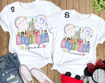 Personalized Disneyland Princess Birthday Shirt, Disneyworld Princess Shirt, Magic Kingdom Shirt,Birthday Girl Shirt, Princess Birthday Girl