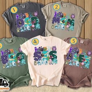 Custom Name Haunted Mansion Comfort Colors Shirt, Hitchhiking Ghosts Madame Leota Tee, Disneywland Family Matching Shirt Mickey Not So Scary