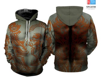 Drax the Destroyer Full Over Print Hoodie | Avengers Drax The Destroyer Halloween Costume Shirt | Avengers Superhero Christmas Shirt