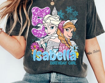 Elsa Princess Birthday Shirt, Personalized Birthday Girl shirt, Frozen Birthday Shirt, Frozen Elsa Olaf Party, Disneyland Birthday shirts