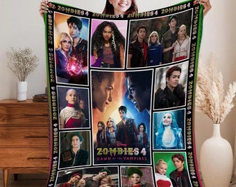 Zombies 4 Fleece Blanket Zombies 4 Dawn Of The Vampires Blanket Descendants Zombies Worlds Collide Tour Merch Disneyland Channel Gift