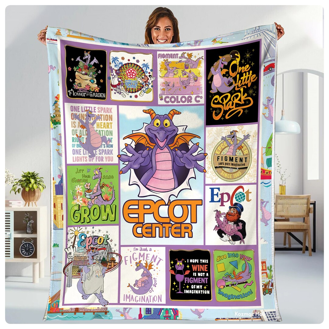 Disneyland Figment Blanket Epcot Festival of Arts Figment One Little