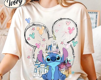 Personalized Disneyland Stitch Shirt, Magic Kingdom Castle Tee, Lilo and Stitch Shirt, Mickey Minnie Shirt, Disneyland Family Matching Tee