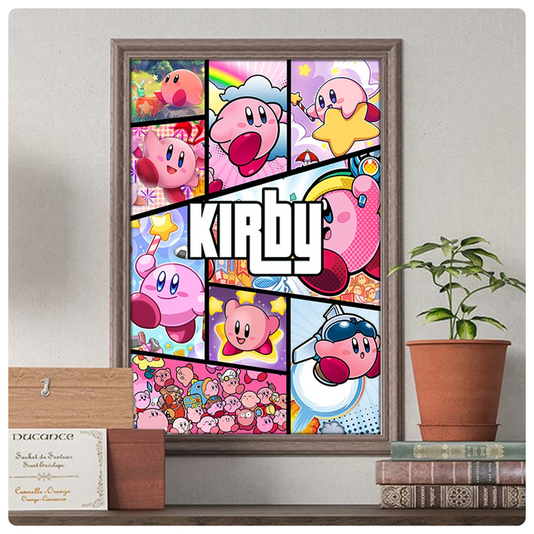 Discover Kirby GTA Style Poster | Cute Kirby Poster | Kirby Video Game Poster