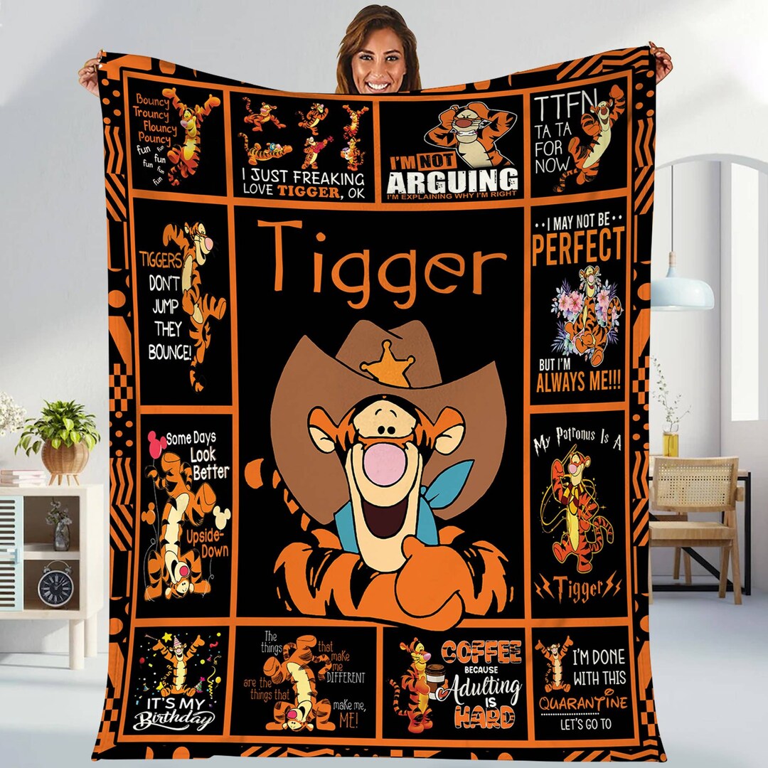Tigger Fleece Blanket, Winnie the Pooh Tigger Blanket, Baby Blanket