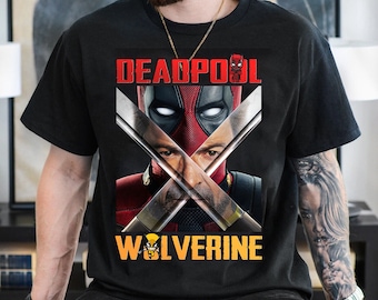 Deadpool and Wolverine Tshirt, Deadpool 3 Movie Shirt, Deadpool & Wolverine Shirt, Hugh Jackman, Deadpool and Wolverine Tee, Wolverine Shirt