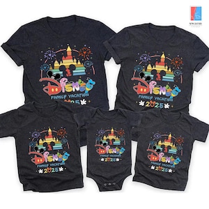 Matching Disneyland Family 2025 Shirt, Disneyland Family Trip Shirt, Family Vacation Tee, Magic Kingdom Shirt, Mickey Minnie Family Shirt