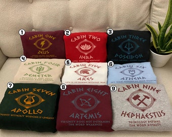Personalized Percy Jackson Camp Half Blood Shirts, Custom Cabin Number Camp Half Blood Shirt, Percy Jackson Sweatshirt, Greek Mythology