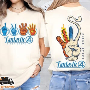 Comfort Colors® The Fantastic Four First Steps Shirt, Fantastic Four MCU Superhero Shirt, Reed Richards Doctor Doom Tee, MCU Fan Gift