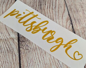 Pittsburgh Script Sticker Decal