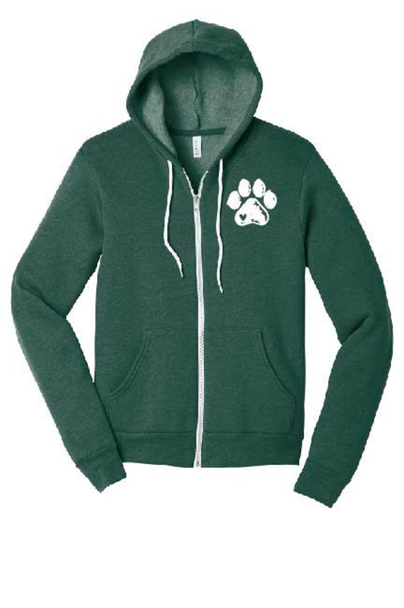 Heart Paw Hooded Sweatshirt Etsy