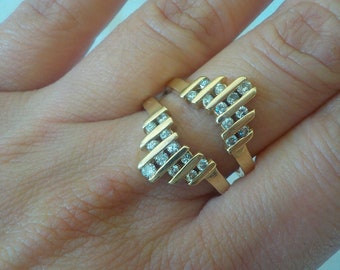 Anillo envolvente con engaste en canal de moissanita de 1,50 quilates de estilo victoriano, anillo envolvente con protección para anillos de boda, regalo de aniversario, joyería de plata 925