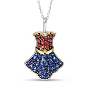 Wonder Women Inspired Necklace / Sapphire & Ruby Pendant / Wonder Women Diana Princess Pendant / Super Mom Necklace / Superhero Gift Pendant
