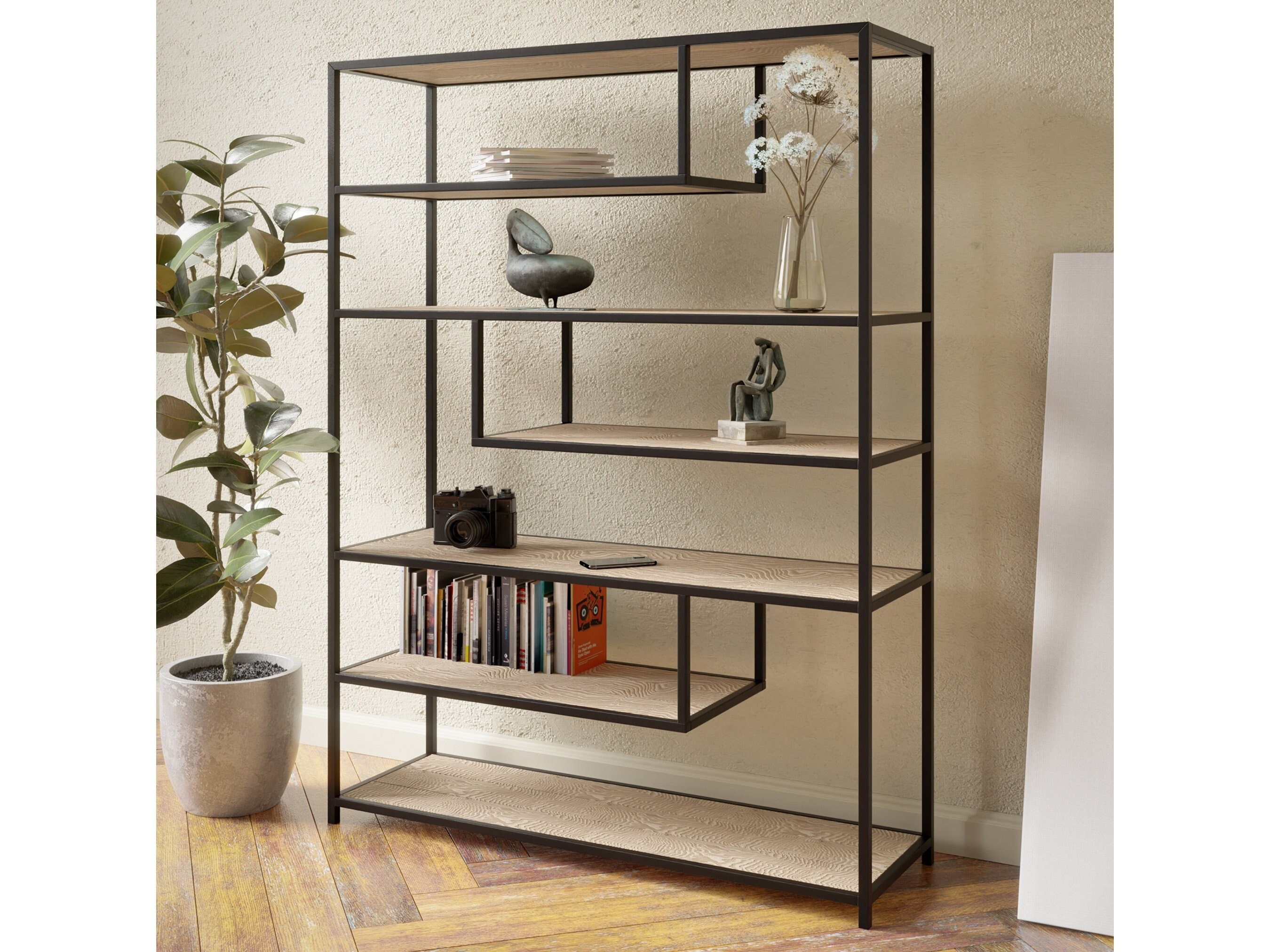 Industrial Bookshelf Metal Bookshelf Industrial Bookshelf Etsy