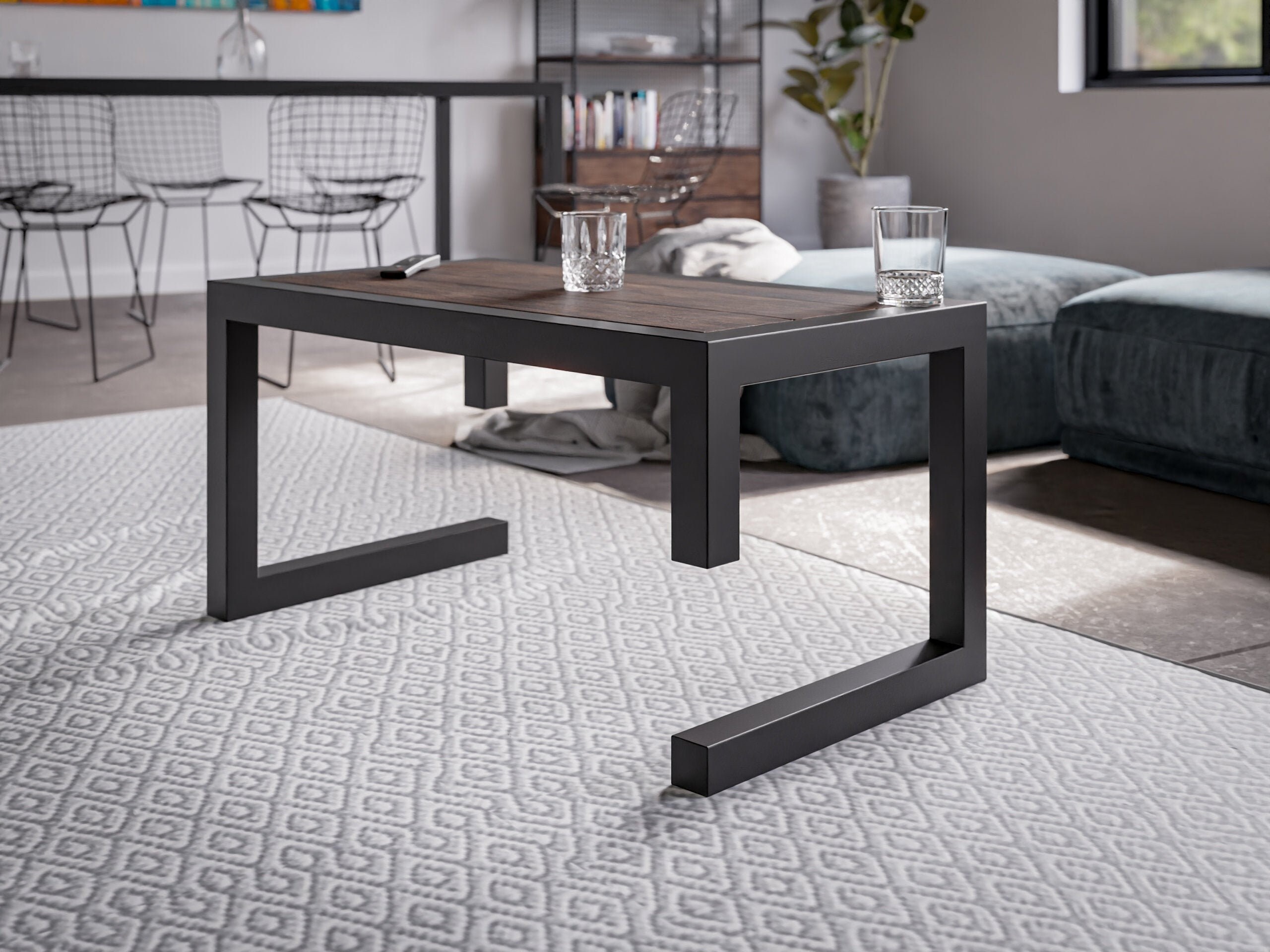 Unique Industrial Coffee Table Industrial Table Metal Etsy