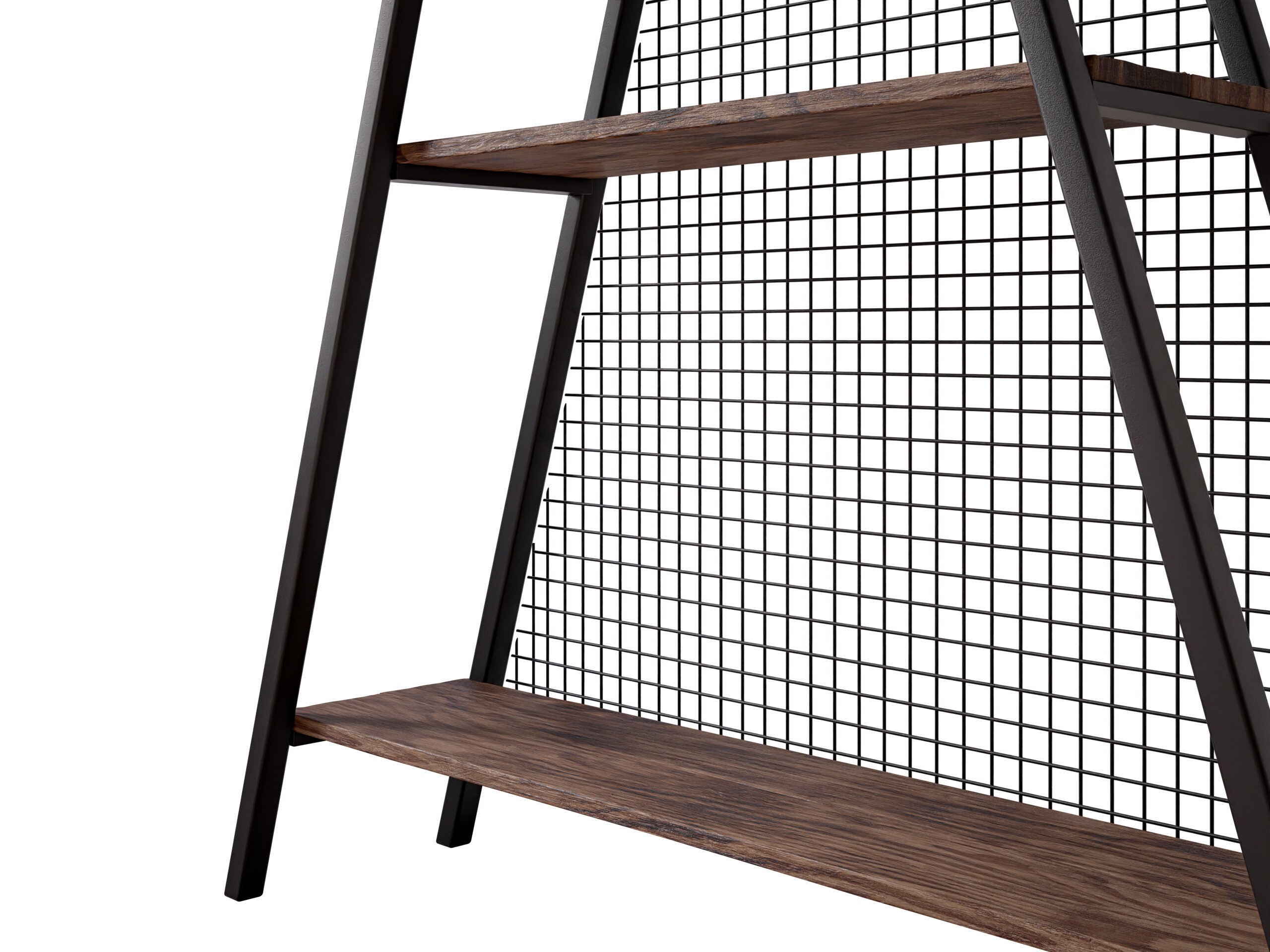 Modern Bookcase with Steel Wire Mesh Unique Pyramid Bookcase Etsy