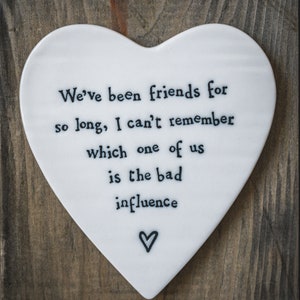 Friends bad influence porcelain coaster by East Of India