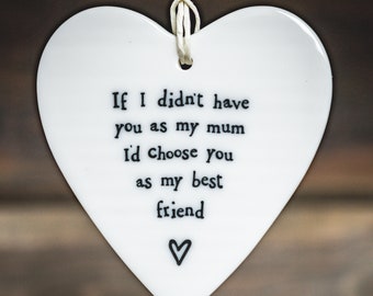 Mum best friend porcelain heart by East Of India