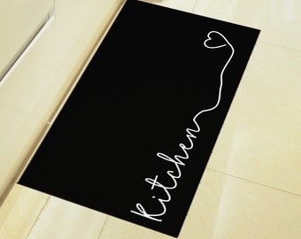 Non-Slip Based Washable Decorative Kitchen Rug / Mat