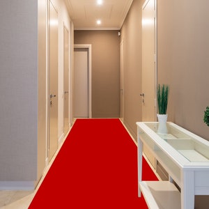 Red Entry Hallway Long Area Rug Entrance Mat Carpet