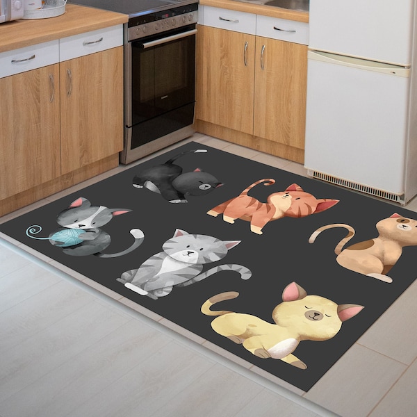 Cat Area Rug Etsy