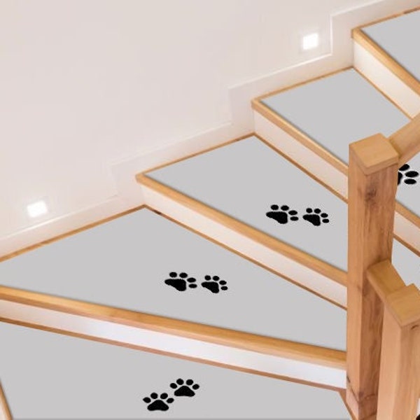 Non-Slip Cat/Dog Paw Stairs Rug Steps Mat Non Skid Carpet