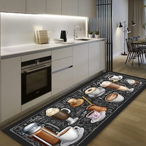 Non-Slip Washable types of coffee Kitchen Rug Runner Mat