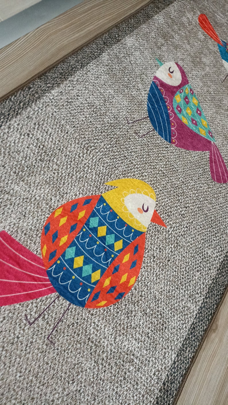 Birds Kitchen Dining Room Runner Rug / Mat Non-skid Machine Washable - Etsy