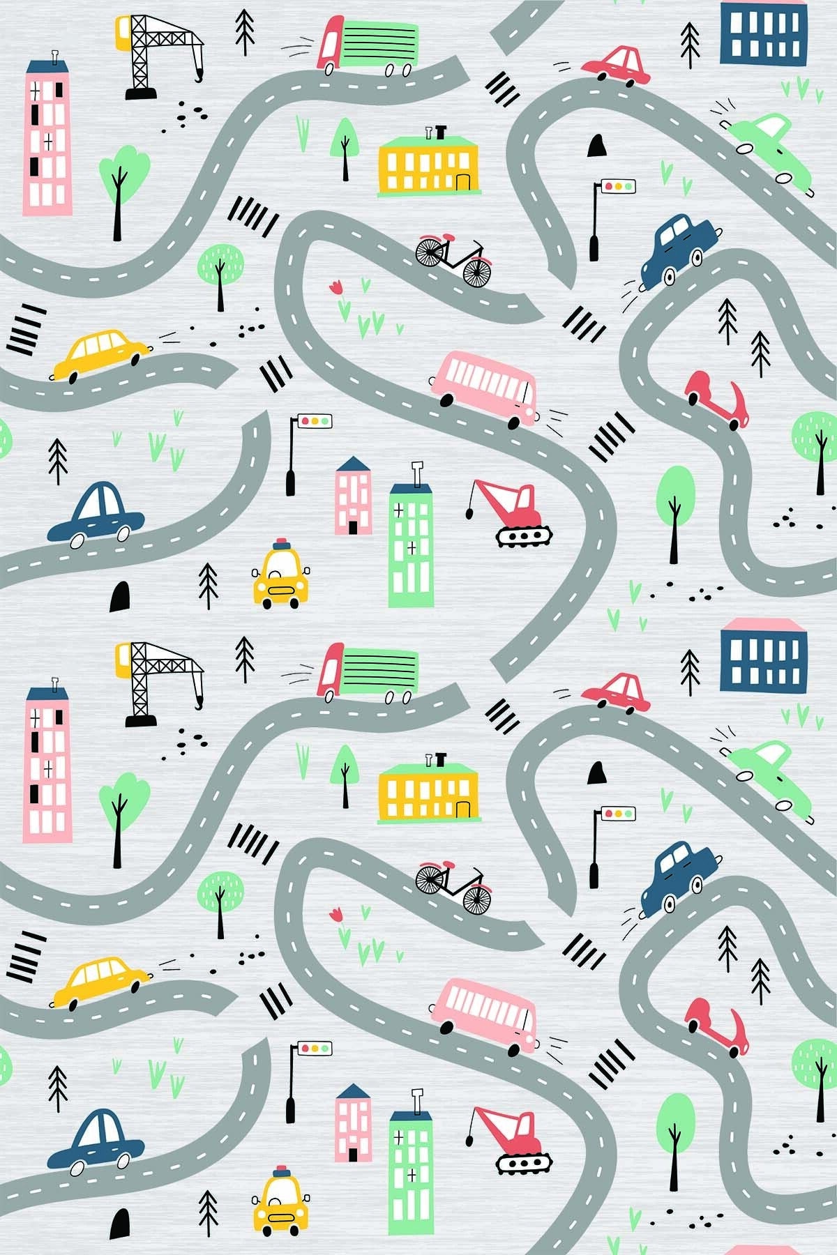 Car Rug / Kids Rug / Playroom Rug / Play Mat / Road Rug / Etsy India