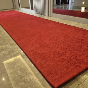 Red Entry Hallway Long Area Rug Entrance Mat Carpet