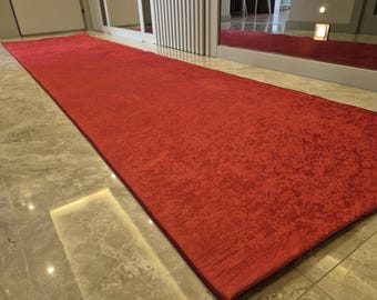 Red Entry Hallway Long Area Rug Entrance Mat Carpet