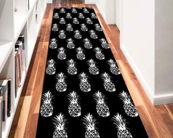 15X23" Watercplor pineapples Kitchen Bathroom Floor Non-Slip Mat Rug Carpet 3721 